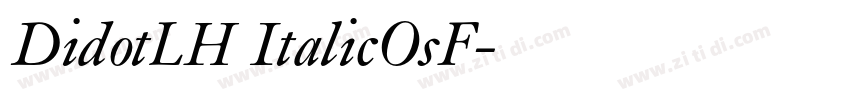 DidotLH ItalicOsF字体转换